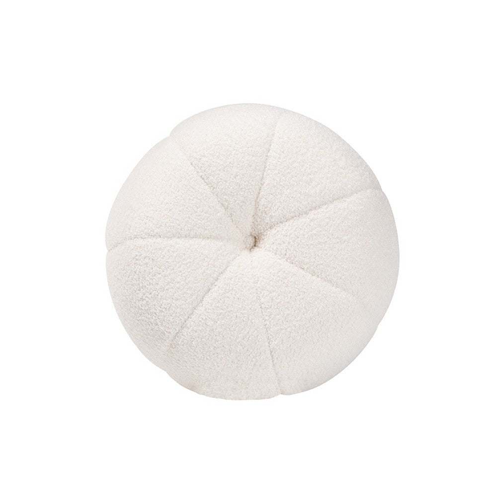 Baxton Studio Raelynn Modern and Contemporary Ivory Boucle Upholstered and Gold Metal Ottoman WHI-2212-Beige-Ottoman