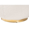 Baxton Studio Raelynn Modern and Contemporary Ivory Boucle Upholstered and Gold Metal Ottoman WHI-2212-Beige-Ottoman