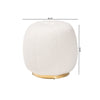 Baxton Studio Raelynn Modern and Contemporary Ivory Boucle Upholstered and Gold Metal Ottoman