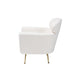 Baxton Studio Fantasia Modern and Contemporary Ivory Boucle Upholstered and Gold Metal Armchair WHI-222-Beige-CC