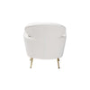 Baxton Studio Fantasia Modern and Contemporary Ivory Boucle Upholstered and Gold Metal Armchair WHI-222-Beige-CC