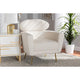 Baxton Studio Fantasia Modern and Contemporary Ivory Boucle Upholstered and Gold Metal Armchair