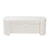 Baxton Studio Oakes Modern and Contemporary Ivory Boucle Upholstered Storage Bench WHI-225-Beige-Bench