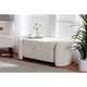 Baxton Studio Oakes Modern and Contemporary Ivory Boucle Upholstered Storage Bench