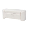 Baxton Studio Oakes Modern and Contemporary Ivory Boucle Upholstered Storage Bench WHI-225-Beige-Bench
