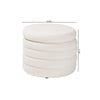 Baxton Studio Tabitha Modern and Contemporary Ivory Boucle Upholstered Storage Ottoman