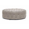Baxton Studio Cardiff Beige Linen Modern Tufted Ottoman