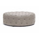 Baxton Studio Cardiff Beige Linen Modern Tufted Ottoman