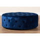 Baxton Studio Cardiff Transitional Royal Blue Velvet Fabric Upholstered Button Tufted Cocktail Ottoman WHI-501-Royal-Blue-Otto