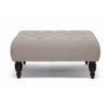 Baxton Studio Keswick Beige Linen Modern Tufted Ottoman