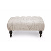 Baxton Studio Keswick Beige Script Print Modern Tufted Ottoman WHI-502-French-OTTO