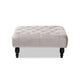 Baxton Studio Keswick Transitional Grey Velvet Fabric Upholstered Button Tufted Cocktail Ottoman WHI-502-Slate-Grey-Otto