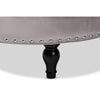 Baxton Studio Palfrey Transitional Grey Velvet Fabric Upholstered Button Tufted Cocktail Ottoman WHI-531-Slate-Grey-Otto