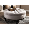 Baxton Studio Palfrey Transitional Grey Velvet Fabric Upholstered Button Tufted Cocktail Ottoman WHI-531-Slate-Grey-Otto