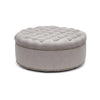 Baxton Studio Iglehart Beige Linen Modern Tufted Ottoman