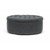 Baxton Studio Iglehart Gray Linen Modern Tufted Ottoman