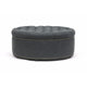 Baxton Studio Iglehart Gray Linen Modern Tufted Ottoman