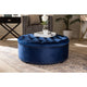 Baxton Studio Iglehart Modern and Contemporary Royal Blue Velvet Fabric Upholstered Tufted Cocktail Ottoman