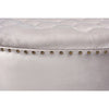 Baxton Studio Iglehart Modern and Contemporary Light Gray Velvet Fabric Upholstered Tufted Cocktail Ottoman