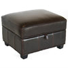 Baxton Studio Agustus Brown Leather Storage Ottoman WHI-A-136-001-Ottoman
