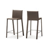 Baxton Studio Crawford Modern and Contemporary Taupe Leather Upholstered Counter Height Stool (Set of 2) WHI-ALC-1822A-65-Taupe