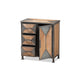 Baxton Studio Laurel Rustic Industrial Antique Grey Finished Metal and Whitewashed Oak Brown Finished Wood 3-Drawer Accent Storage Cabinet