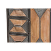 Baxton Studio Laurel Rustic Industrial Antique Grey Finished Metal and Whitewashed Oak Brown Finished Wood 3-Drawer Accent Storage Cabinet