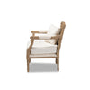 Baxton Studio Clemence French Provincial Ivory Fabric Upholstered Whitewashed Wood Armchair WHI-ASS1037-CC