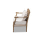 Baxton Studio Clemence French Provincial Ivory Fabric Upholstered Whitewashed Wood Loveseat WHI-ASS1038-LS