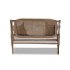 Baxton Studio Clemence French Provincial Ivory Fabric Upholstered Whitewashed Wood Loveseat WHI-ASS1038-LS