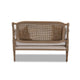 Baxton Studio Clemence French Provincial Ivory Fabric Upholstered Whitewashed Wood Loveseat WHI-ASS1038-LS