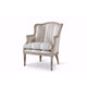 Baxton Studio Charlemagne Traditional French Accent Chair-Oak (Brown Stripe) WHI-ASS293Mi-CG4