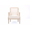 Baxton Studio Chavanon Wood & Light Beige Linen Traditional French Accent Chair