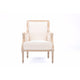 Baxton Studio Chavanon Wood & Light Beige Linen Traditional French Accent Chair