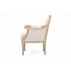 Baxton Studio Chavanon Wood & Light Beige Linen Traditional French Accent Chair