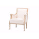 Baxton Studio Chavanon Wood & Light Beige Linen Traditional French Accent Chair