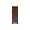 Baxton Studio Rossin Modern and Contemporary Walnut Brown Finished 2-Door Wood Entryway Shoe Storage Cabinet