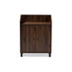 Baxton Studio Rossin Modern and Contemporary Walnut Brown Finished 2-Door Wood Entryway Shoe Storage Cabinet with Open Shelf