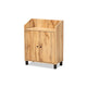 Baxton Studio Rossin Modern and Contemporary Oak Brown Finished Wood 2-Door Entryway Shoe Storage Cabinet with Top Shelf WHI-ATSC1614-Wotan