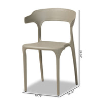 Baxton Studio Gould Modern Transtional Beige Plastic 4-Piece Dining Chair Set