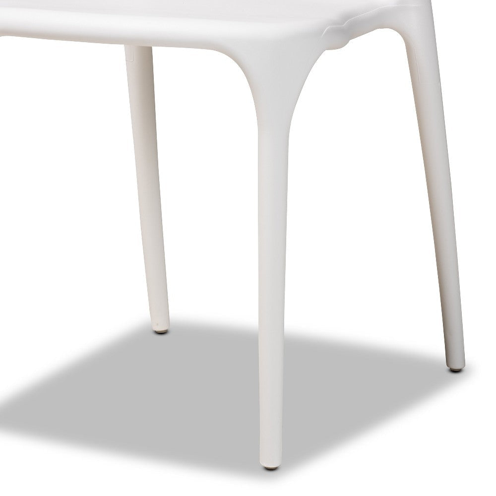 Baxton Studio Gould Modern Transtional White Plastic 4-Piece Dining Chair Set