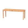 bali & pari Abelia Modern Bohemian Natural Rattan and Mahogany Wood Long Accent Bench