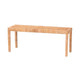 bali & pari Abelia Modern Bohemian Natural Rattan and Mahogany Wood Long Accent Bench
