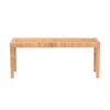 bali & pari Abelia Modern Bohemian Natural Rattan and Mahogany Wood Long Accent Bench