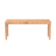 bali & pari Abelia Modern Bohemian Natural Rattan and Mahogany Wood Long Accent Bench