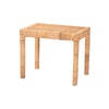 bali & pari Abelia Modern Bohemian Natural Rattan and Mahogany Wood Short Accent Bench