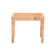 bali & pari Abelia Modern Bohemian Natural Rattan and Mahogany Wood Short Accent Bench