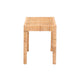 bali & pari Abelia Modern Bohemian Natural Rattan and Mahogany Wood Short Accent Bench