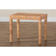 bali & pari Abelia Modern Bohemian Natural Rattan and Mahogany Wood Short Accent Bench