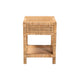 bali & pari Adelia Modern Bohemian Natural Rattan and Mahogany Wood 1-Drawer Nightstand WHI-Adelia-Wooden-NS
